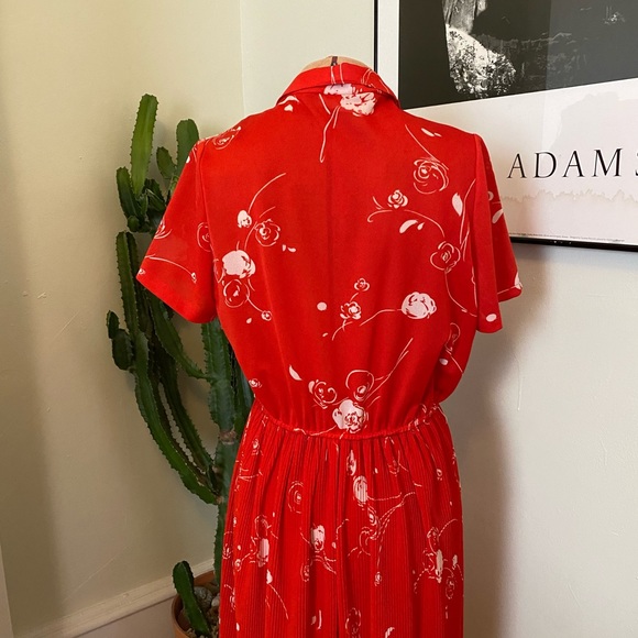 Vintage Shirtdress - Red Floral - Picture 4 of 4